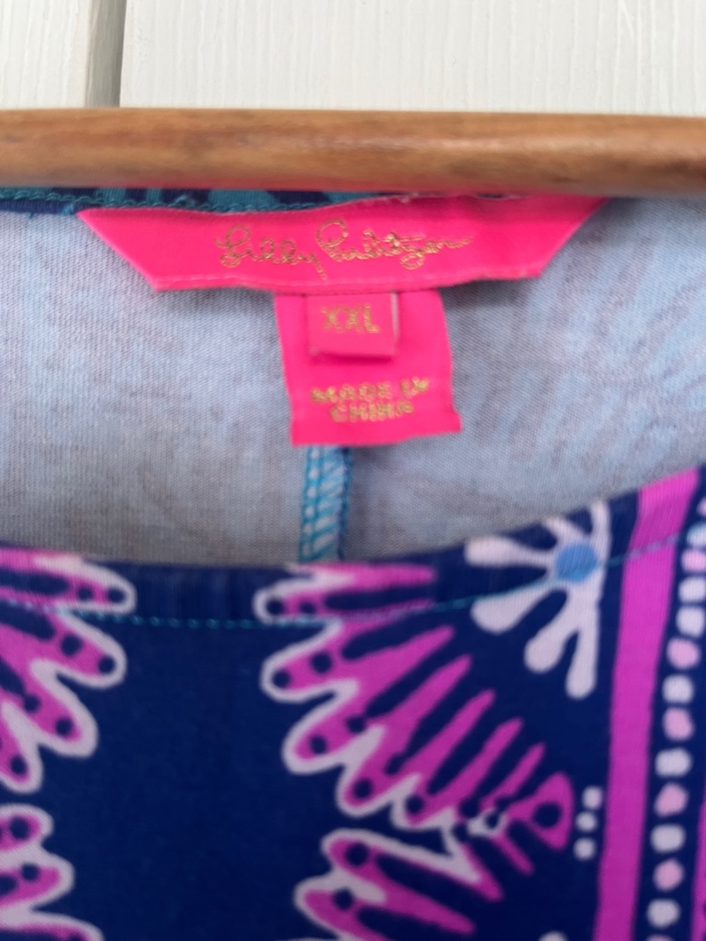 LILLY PULITZER Ophelia Swing Dress Bermuda Blue XXL - Picture 3 of 7